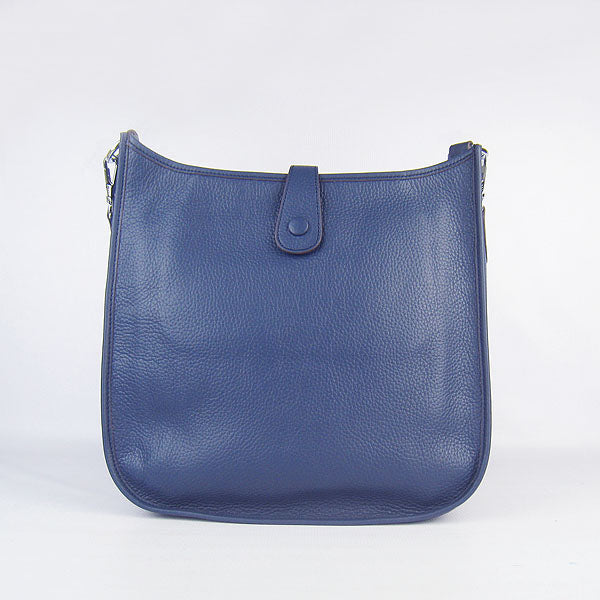 Luxury Hermes Evelyne I handbag H6309 dark blue silver