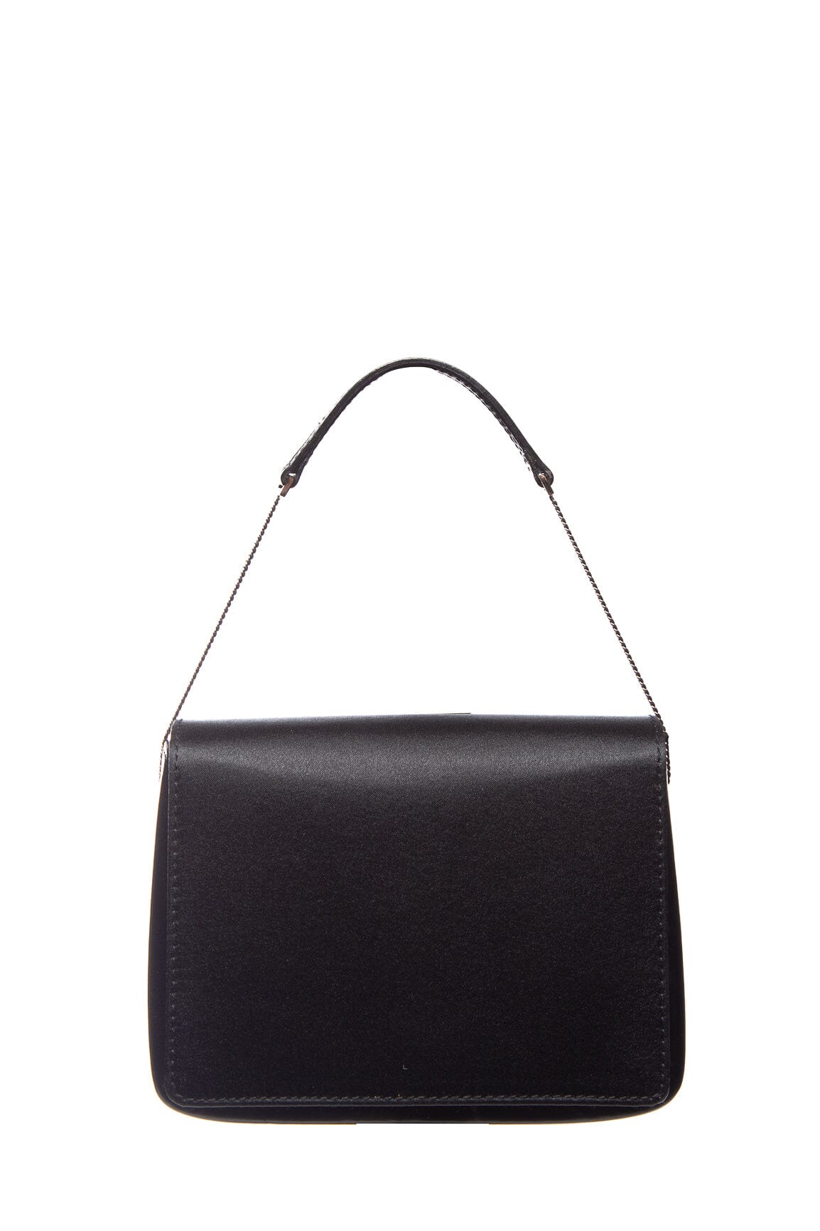 Gucci Black Satin and Leather Small Handbag