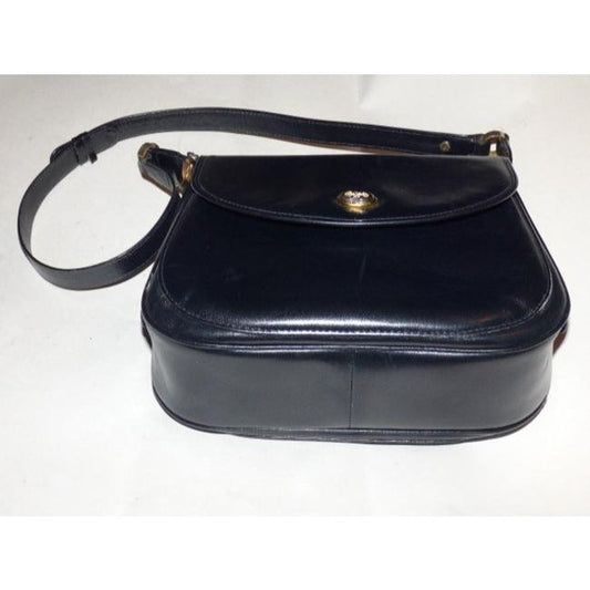 Gucci Vintage Pursesdesigner Purses Midnight Blueblack Leather Hobo Bag