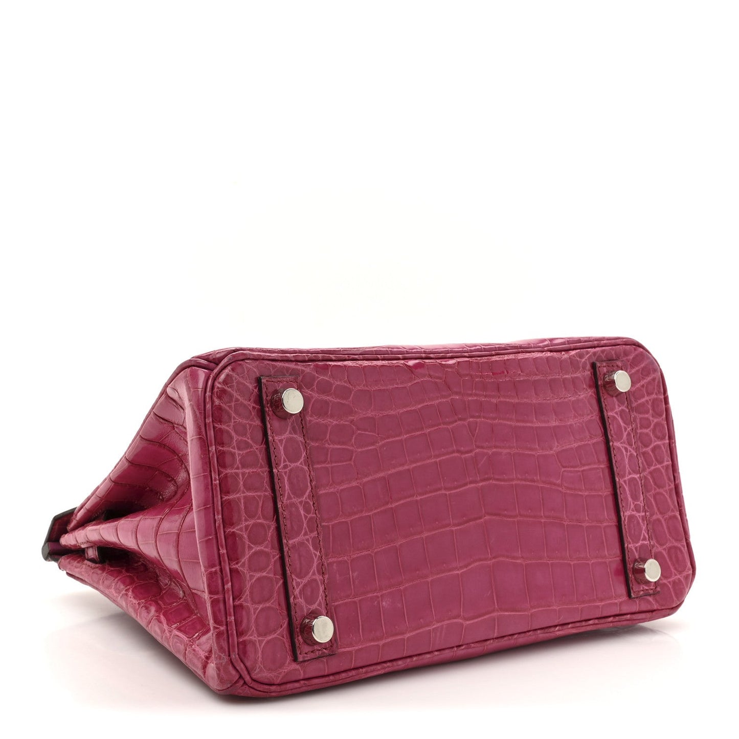 Hermes Shiny Niloticus Crocodile Birkin 25 Rose Scheherazade