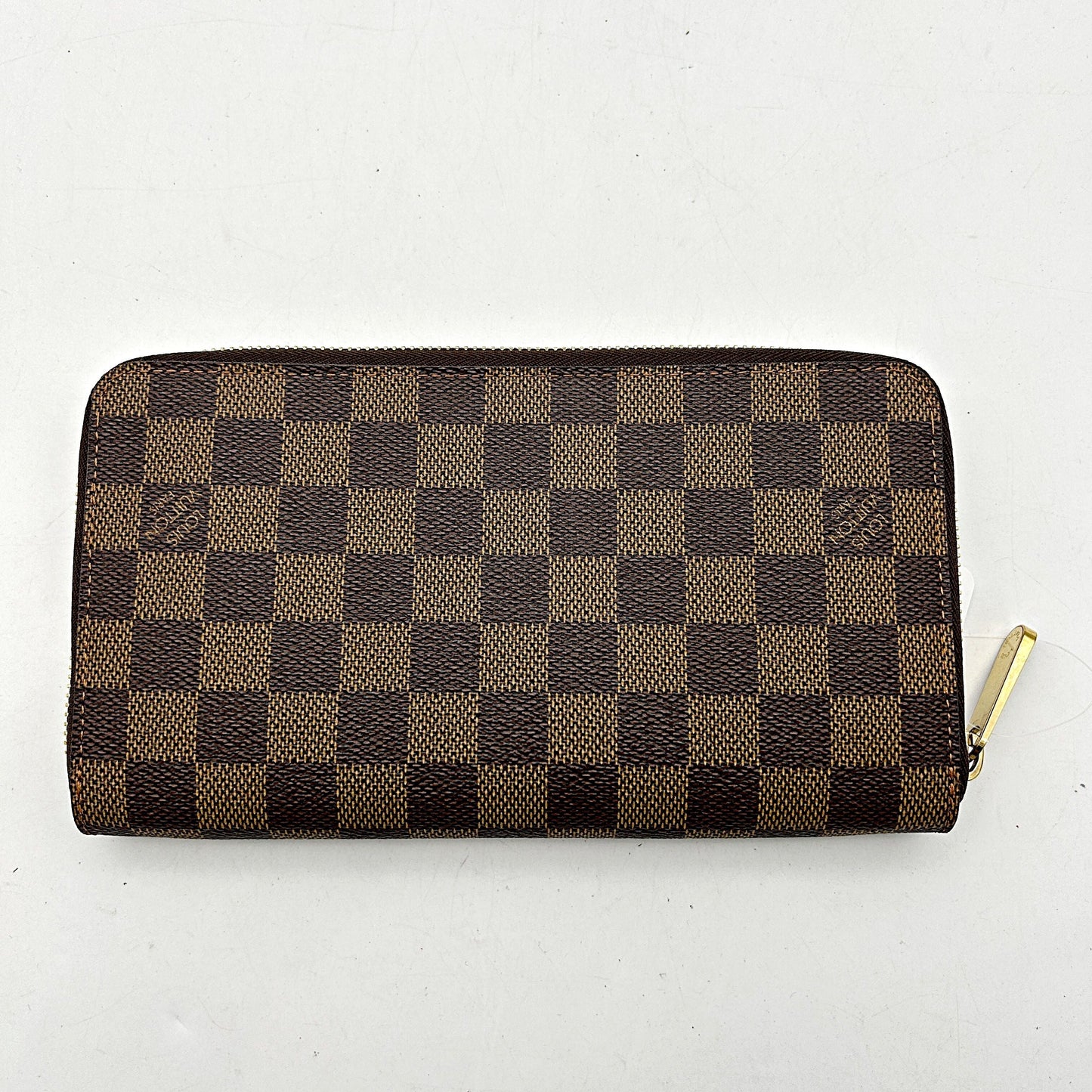 LOUIS VUITTON Damier Ebene Clemence Wallet Rose Ballerine lv8845ww