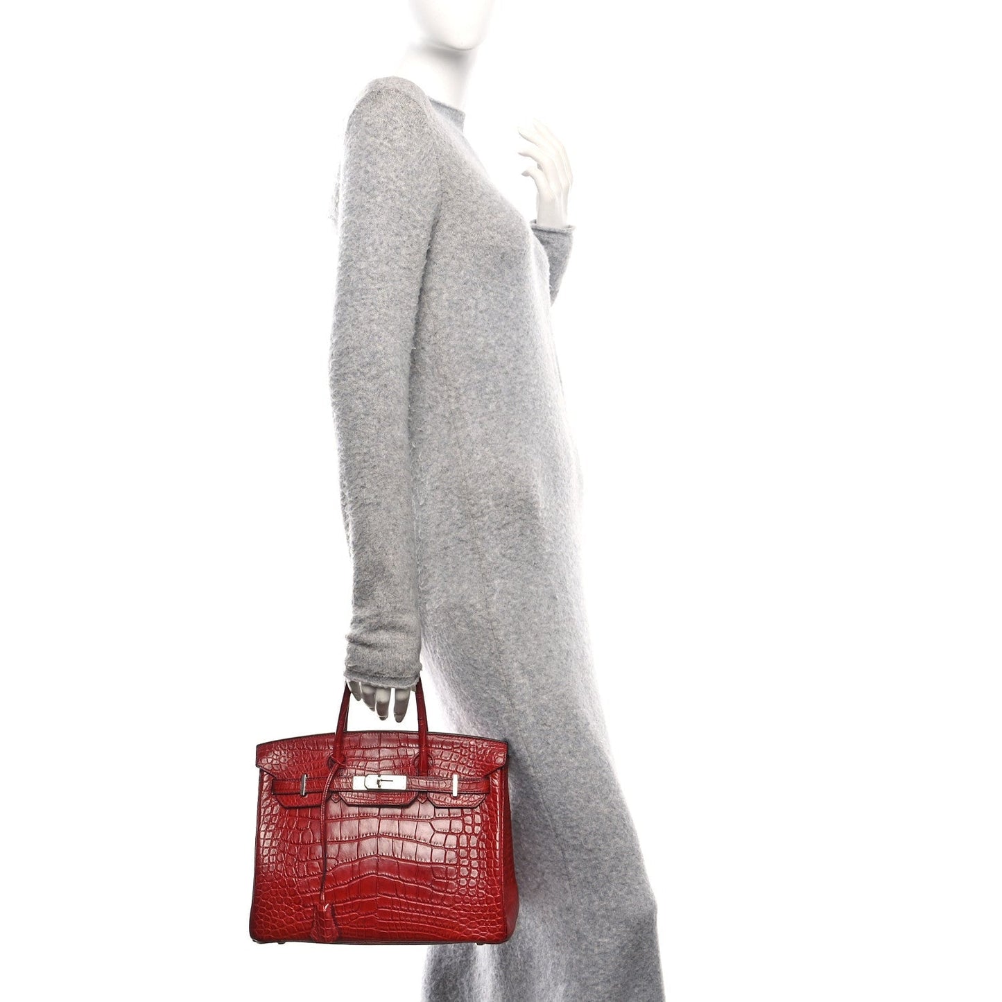 Hermes Matte Alligator Birkin 30 Rouge H