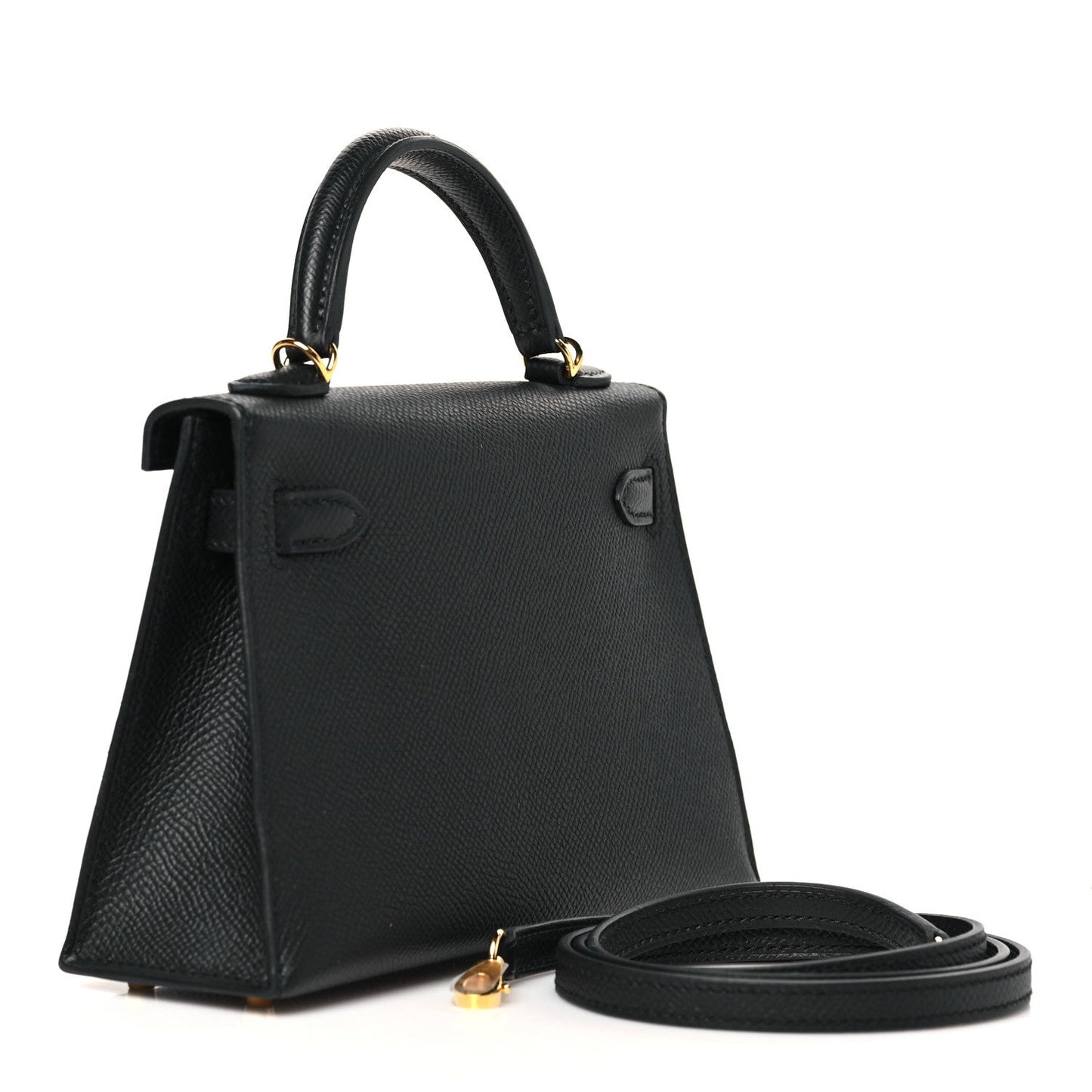 Hermes Epsom Mini Kelly Sellier 20 Black