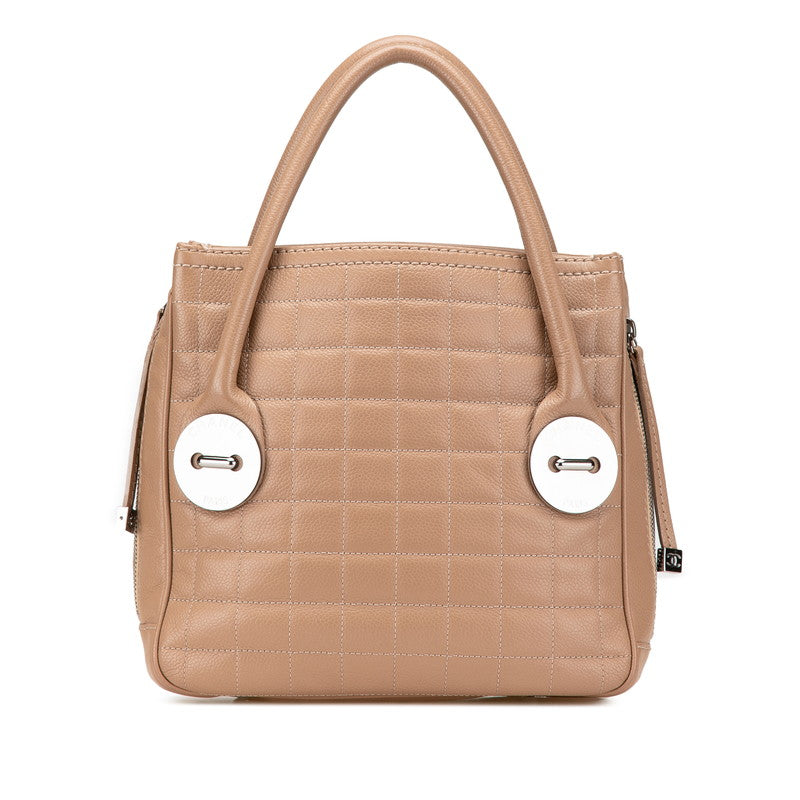 Chanel Choco Bar Caviar Skin Handbag Classic Flap