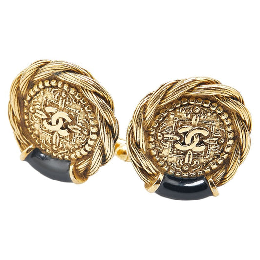 Chanel Coco Mark Cufflinks Classic Flap Tote