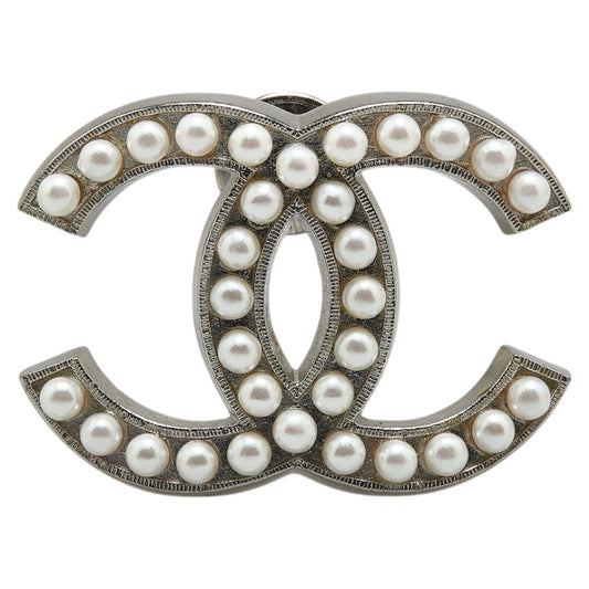 Chanel Metal Coco Mark Pearl Brooch 03C Classic Flap Tote