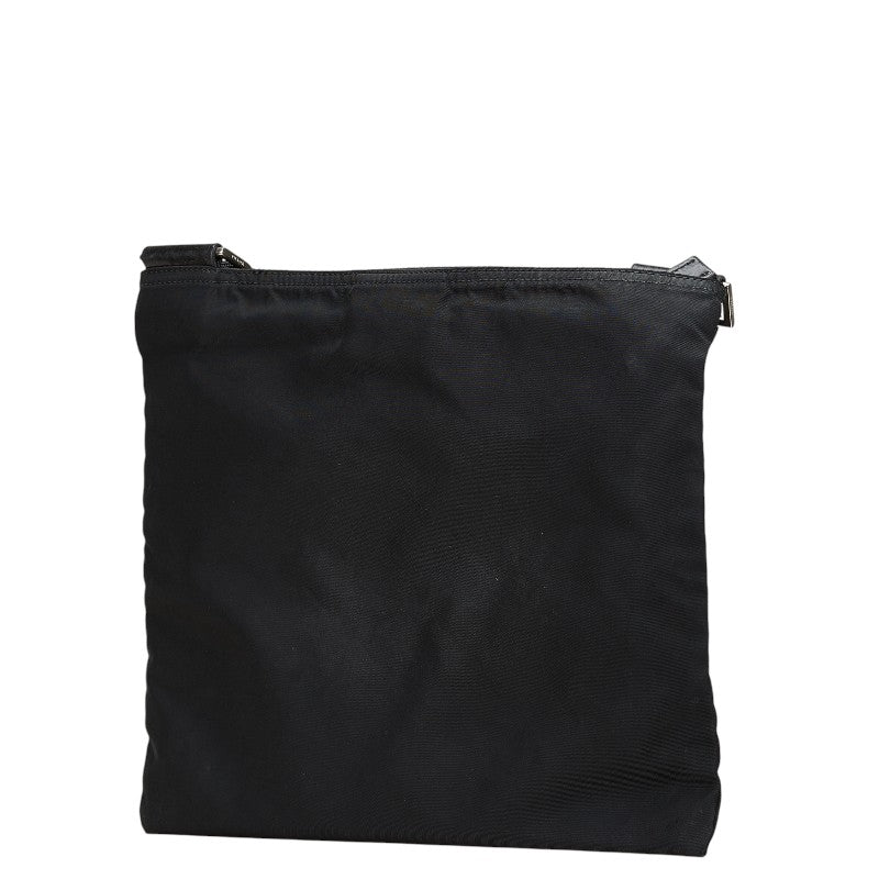 Prada Triangle Logo Plate Nylon Shoulder Bag
