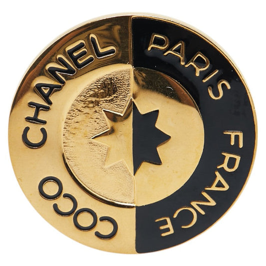 Chanel Gold Plated Logo Brooch Classic Flap Tote