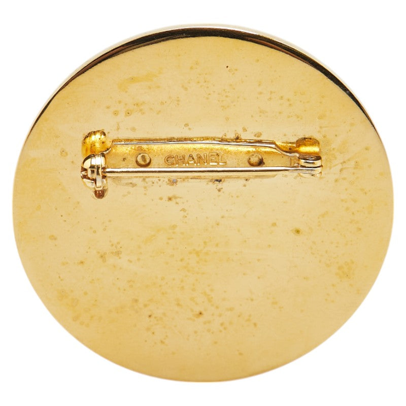 Chanel Gold Plated Logo Brooch Classic Flap Tote
