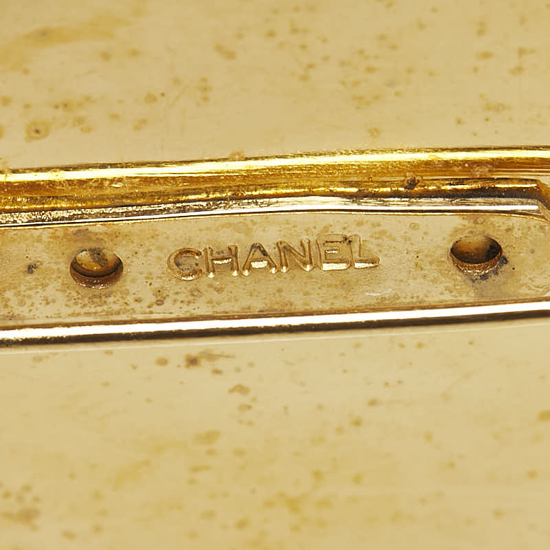 Chanel Gold Plated Logo Brooch Classic Flap Tote