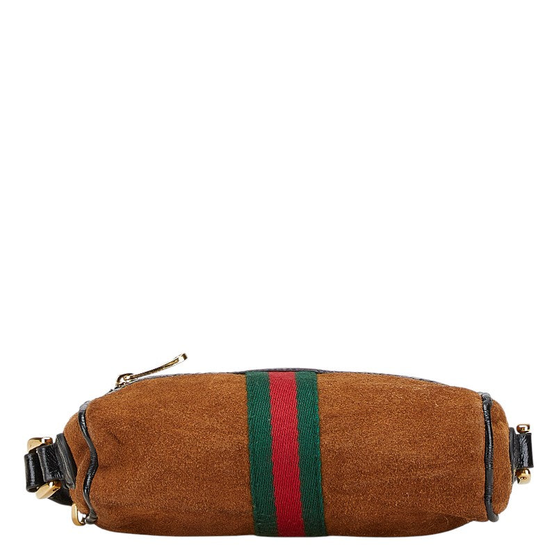 Gucci Ophidia Suede Patent Leather Shoulder Bag