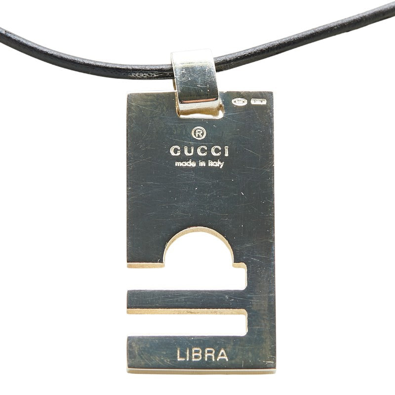 Gucci LIBRA SV925 Leather Necklace