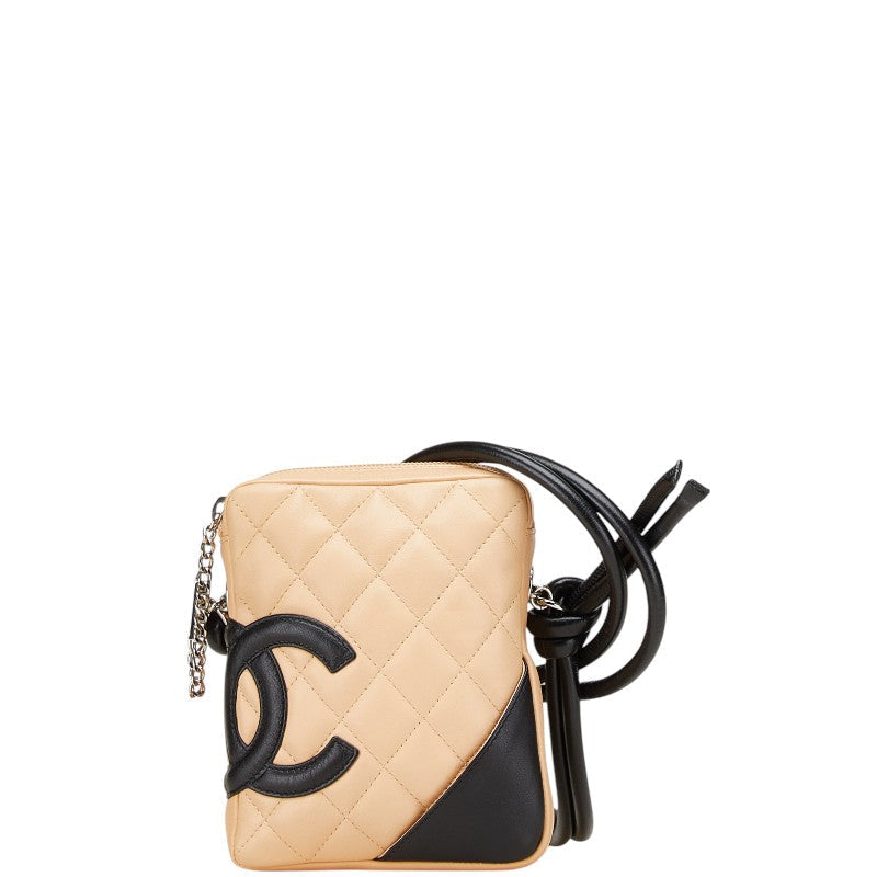 Chanel Cambon Line Coco Mark Lambskin Shoulder Bag
