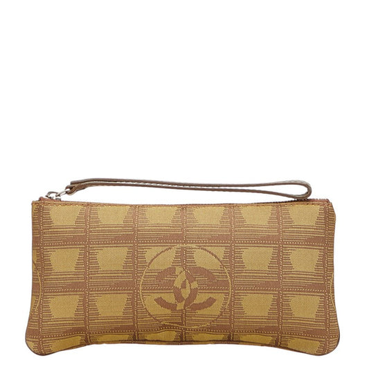 Chanel New Travel Line Canvas Leather Pouch