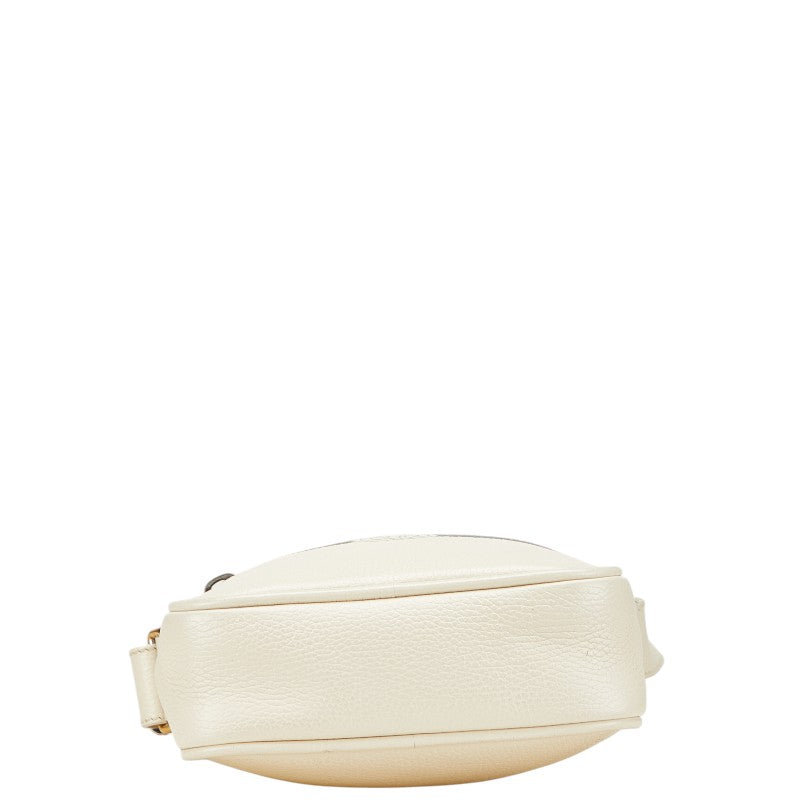 Gucci Logo Print Leather Shoulder Bag