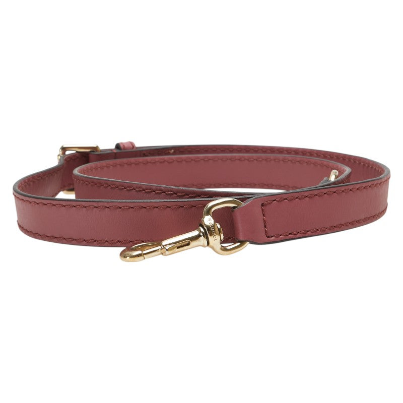 Gucci Official Name Leather Shoulder Strap