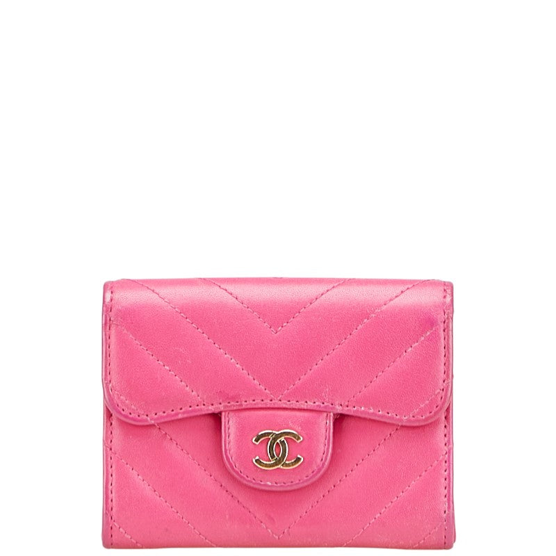 Chanel Coco Mark V Stitch Lambskin Coin Case Card Case Handbag