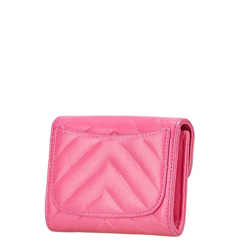 Chanel Coco Mark V Stitch Lambskin Coin Case Card Case Handbag