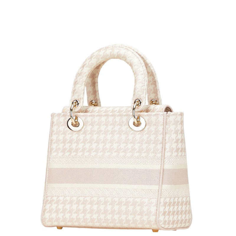 Dior Lady Dior Houndstooth Canvas 2way Bag