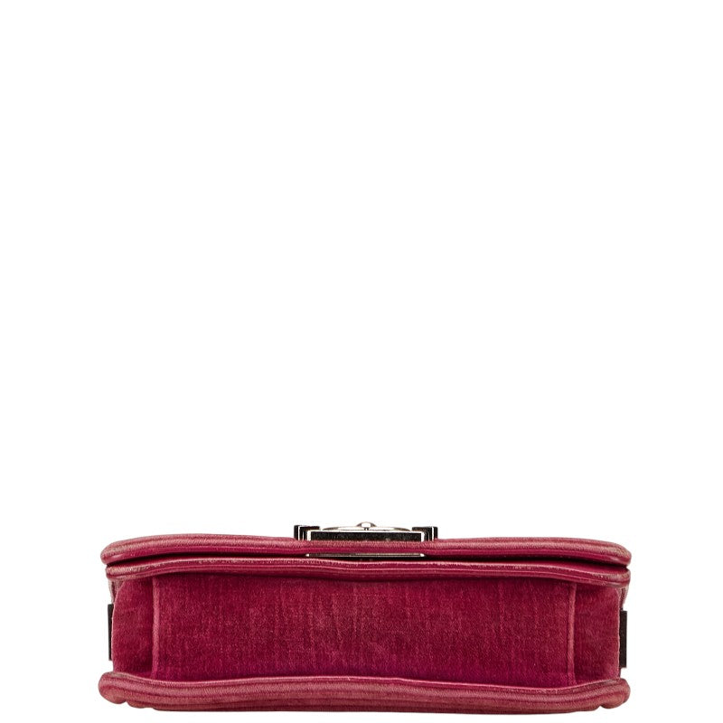 Chanel Boy Chanel Velour Leather Shoulder Bag