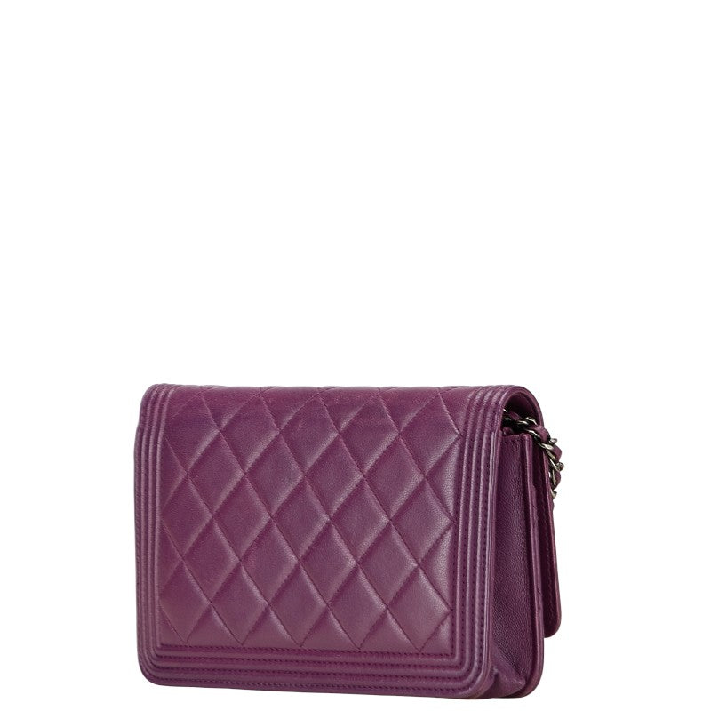 Chanel Boy Chanel Lambskin Chain Shoulder Bag