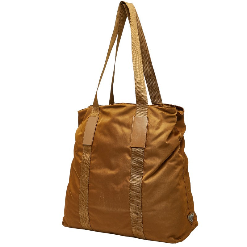 Prada Triangle Logo Plate Nylon Leather 2way Bag