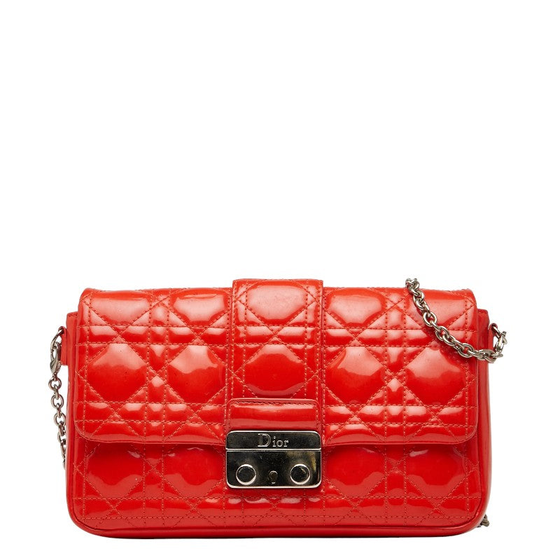 Dior Cannage Patent Leather Shoulder Bag
