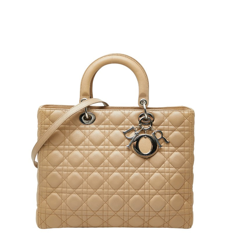 Christian Dior Lady Dior Cannage Leather 2way Bag