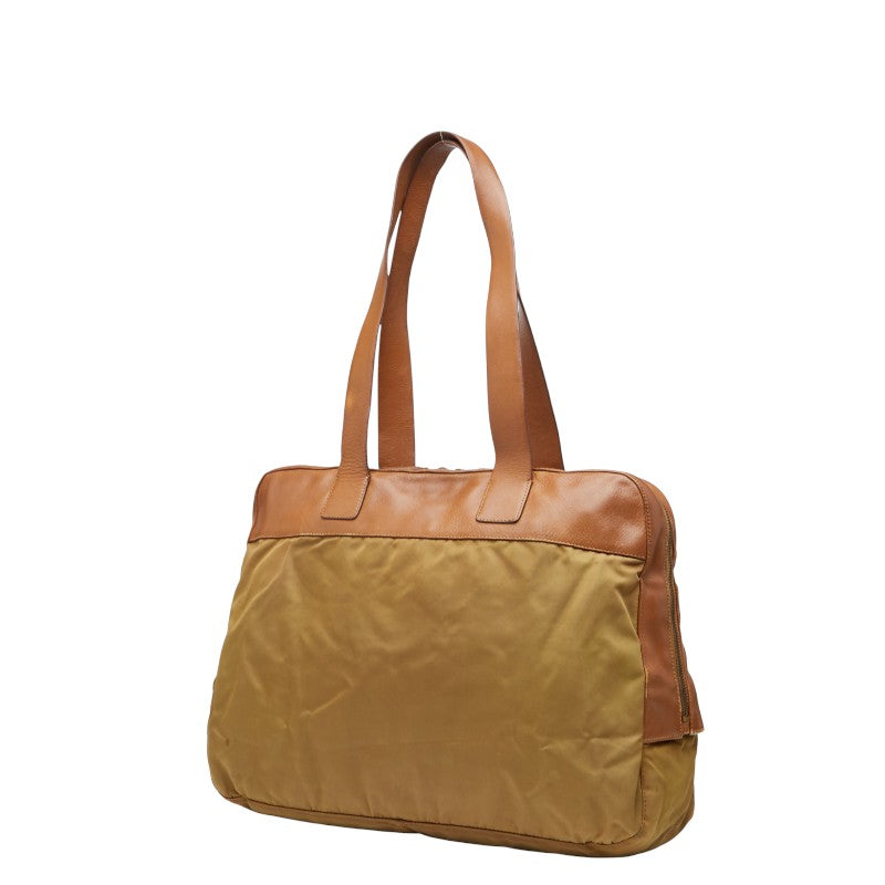Prada Nylon Leather Handbag