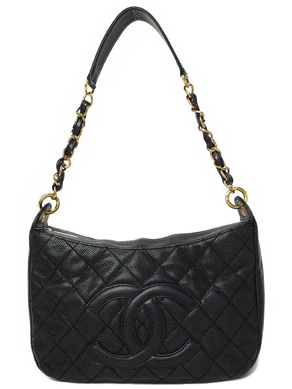 Chanel Matelasse Chain Semi-Shoulder Bag Black