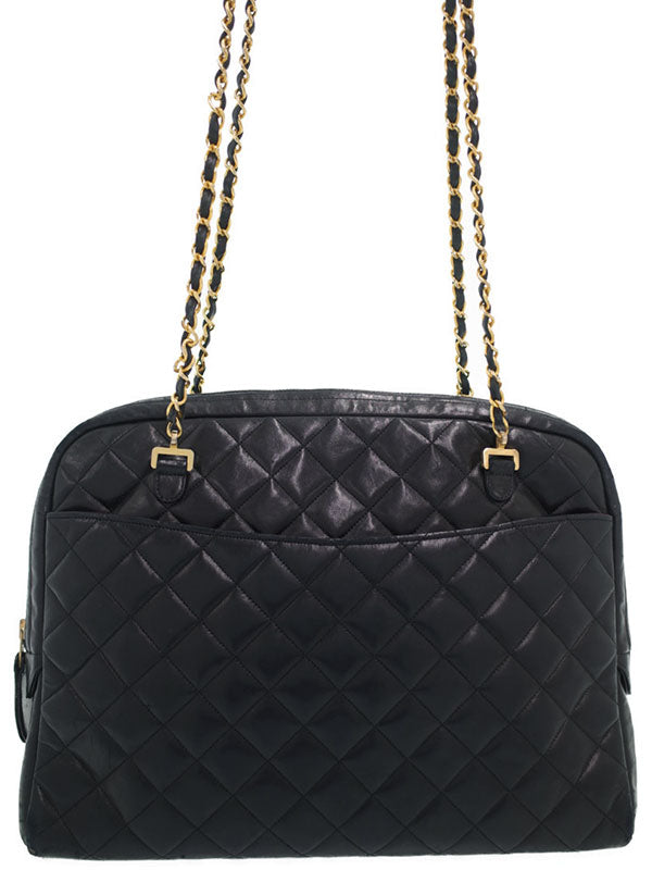 Chanel Matelasse Chain Shoulder Bag Black