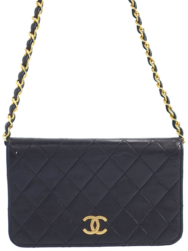 Chanel Matelasse Mini Chain Shoulder Bag Black