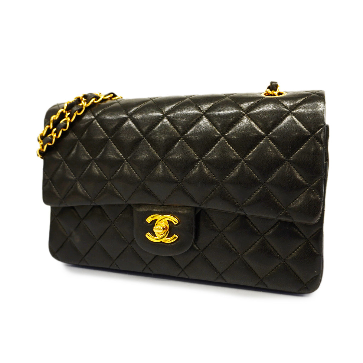 Chanel Matelasse Chain Shoulder Bag Lambskin Black