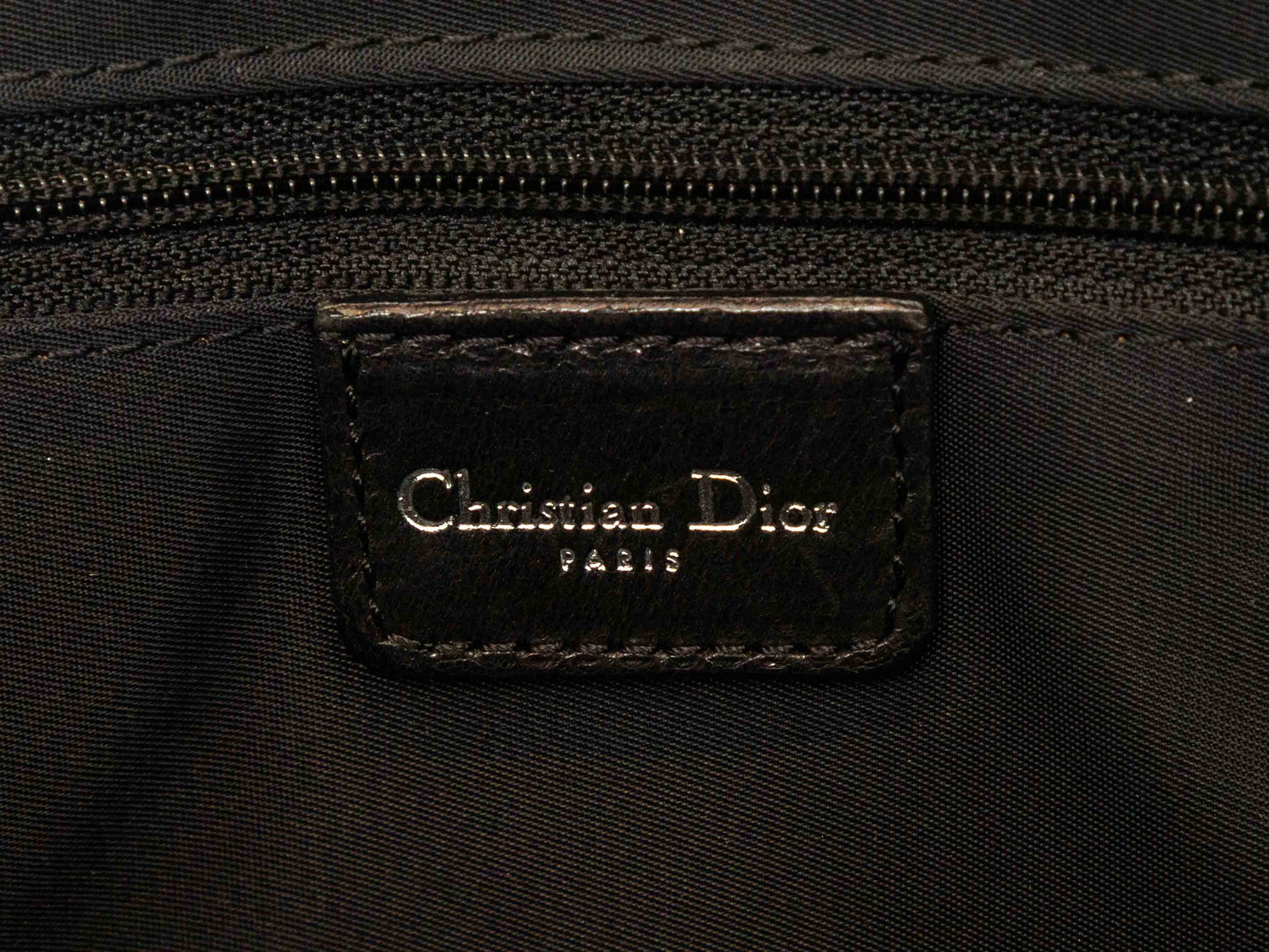 Black Christian Dior Oblique Tote Bag