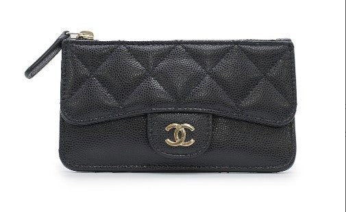 Chanel Matelasse Caviar Skin Wallet Black