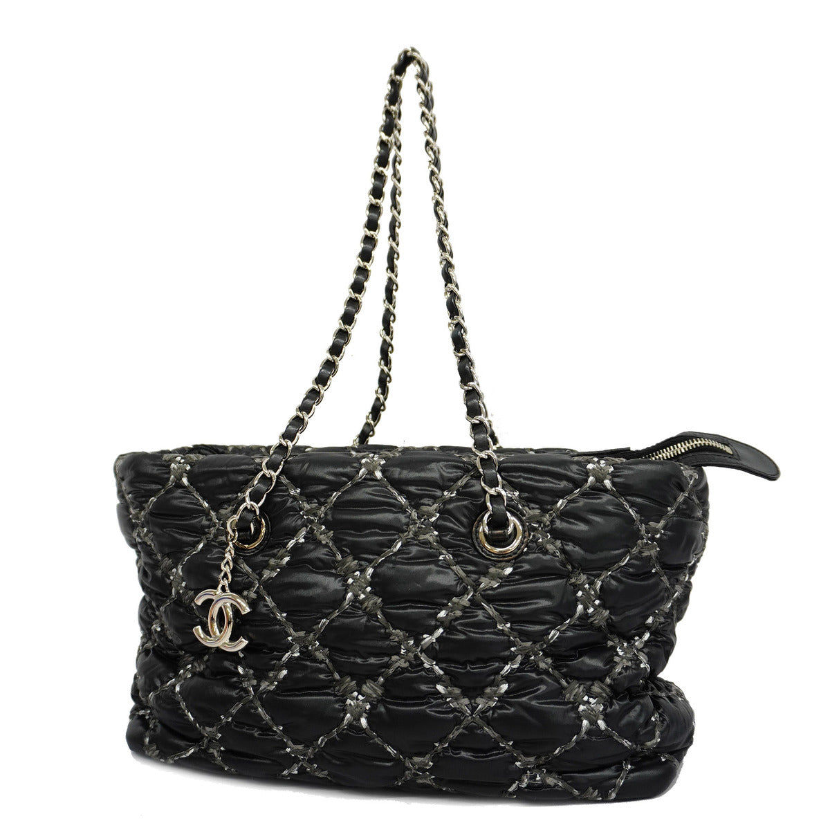 Chanel Shoulder Bag Parisian Chain Nylon Black