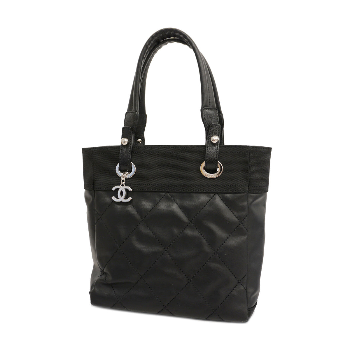 Chanel Tote Bag Paris Biarritz Leather Black