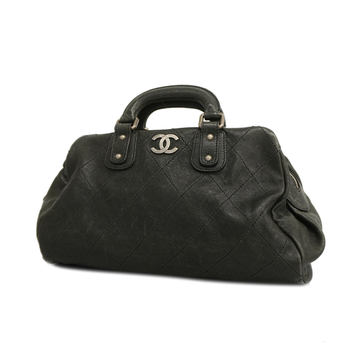 Chanel Handbag Matelasse Caviar Skin Black