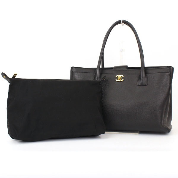 Chanel Executive Tote Bag Black Soft Caviar  Handbag