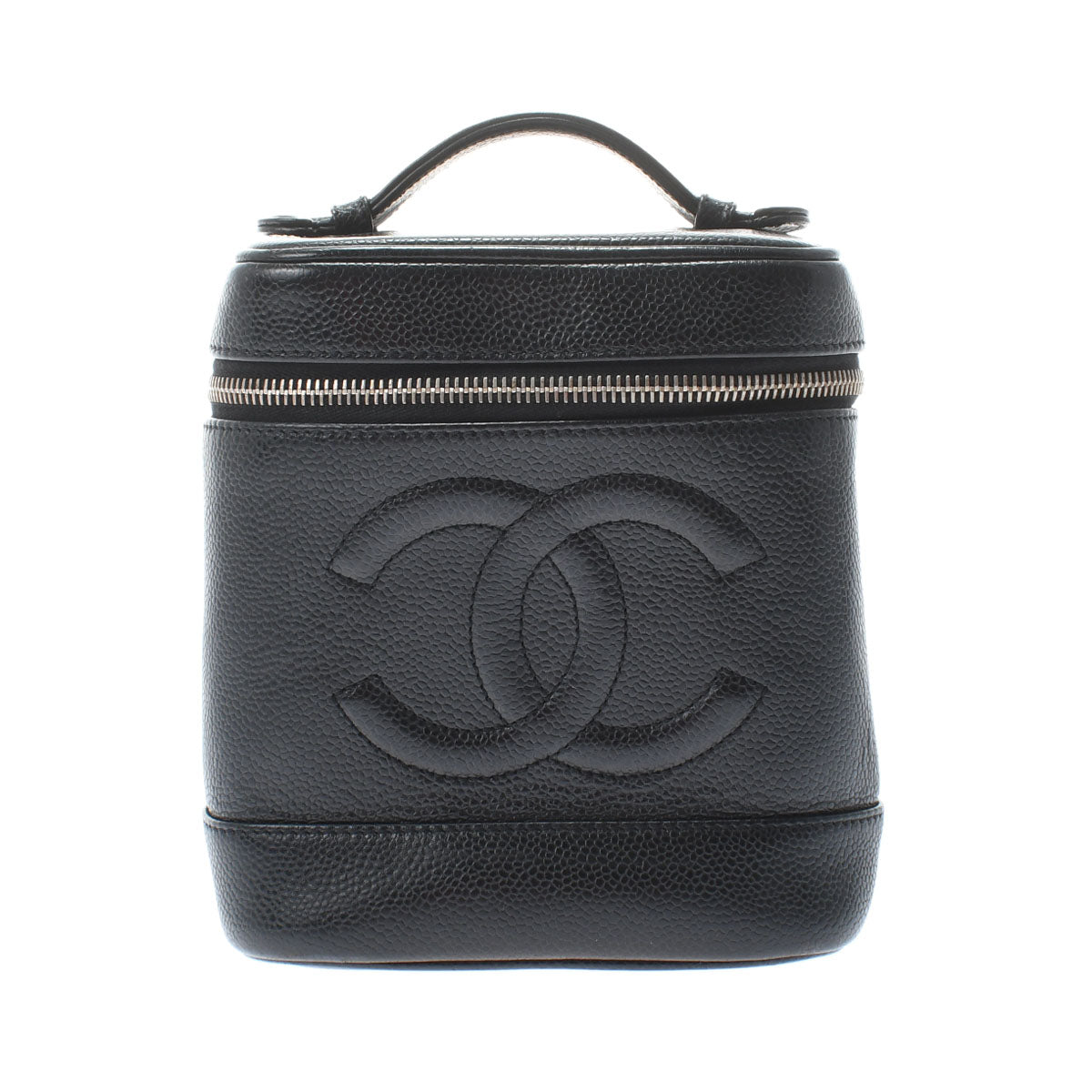 Chanel Vanity Black/Gold Hardware Caviar Skin Women's Handbag