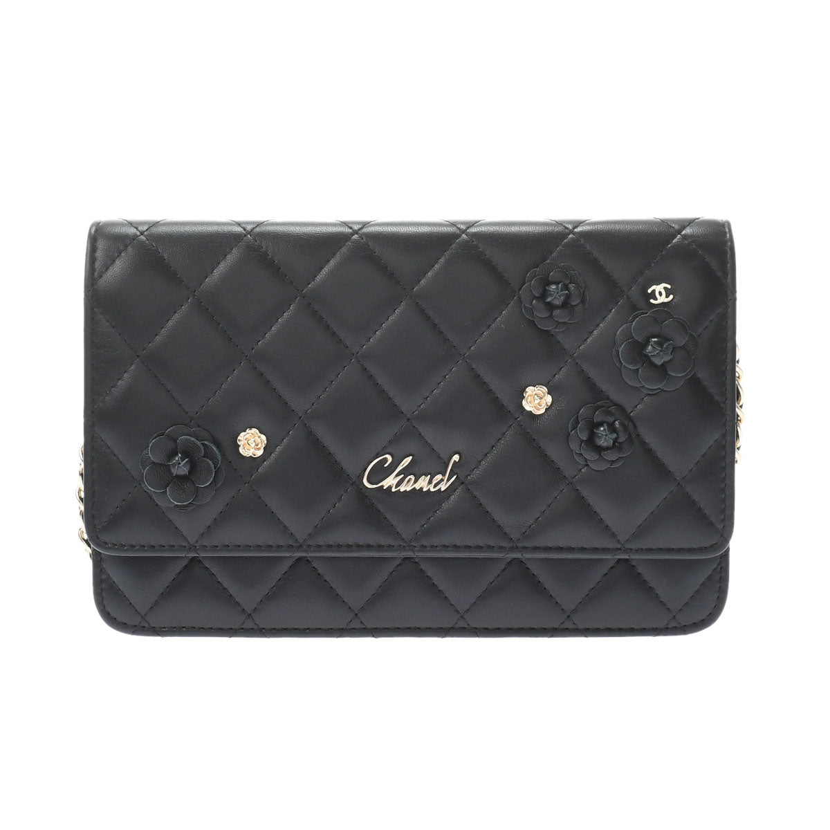 Chanel Chain Black/Gold Hardware Lambskin Women's Shoulder Bag