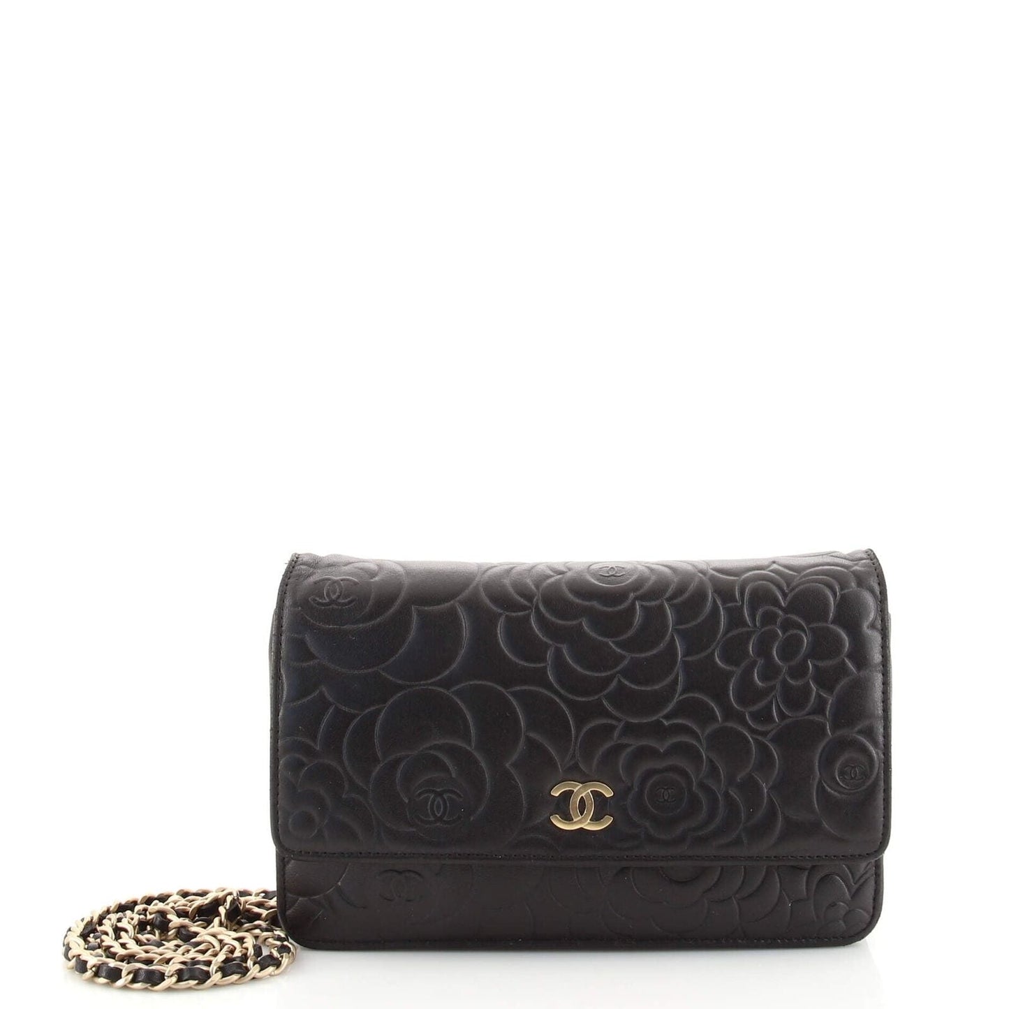 Chanel Wallet on Chain Camellia Lambskin Black