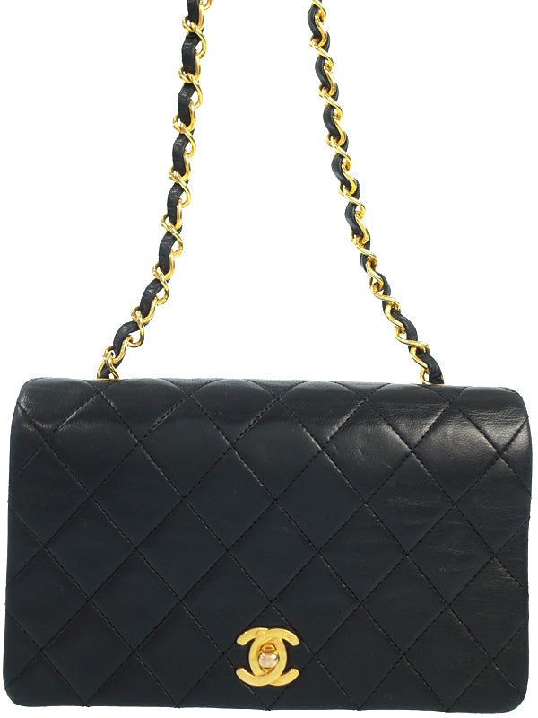 Chanel Mini Matelasse Chain Shoulder Bag Black