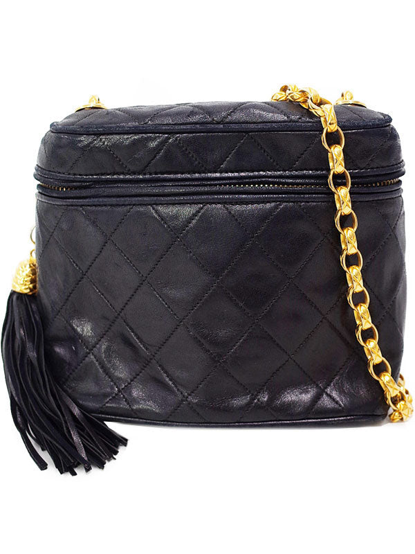 Chanel Matelasse Chain Shoulder Bag Black