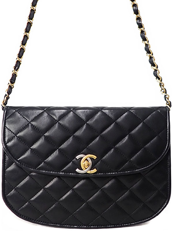 Chanel Matelasse Chain Shoulder Bag Black