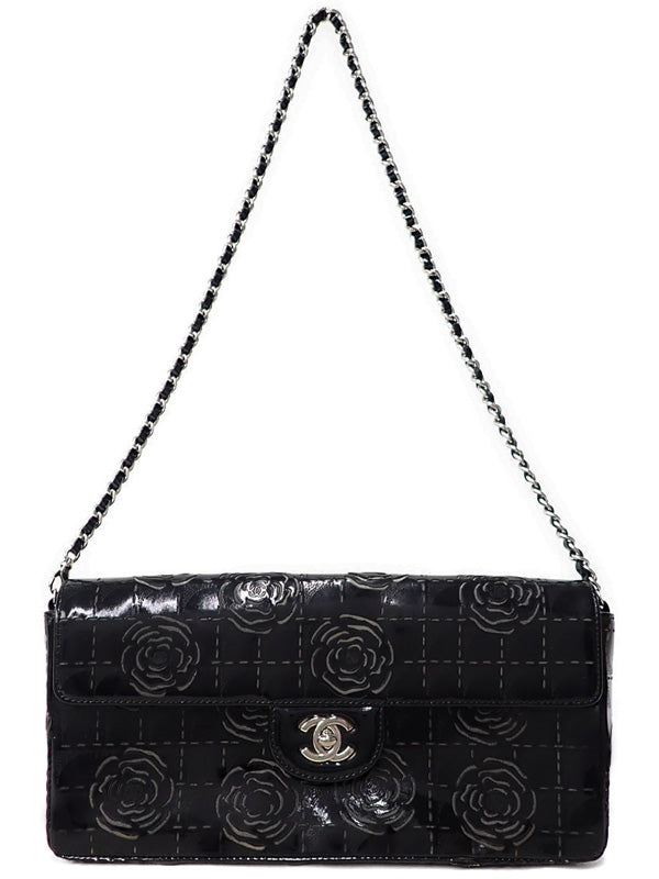 Chanel Camellia Chain Shoulder Bag Black