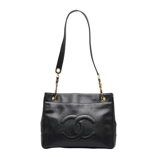 Chanel Deca coco Mark Chain Shoulder Bag Tote Bag Black