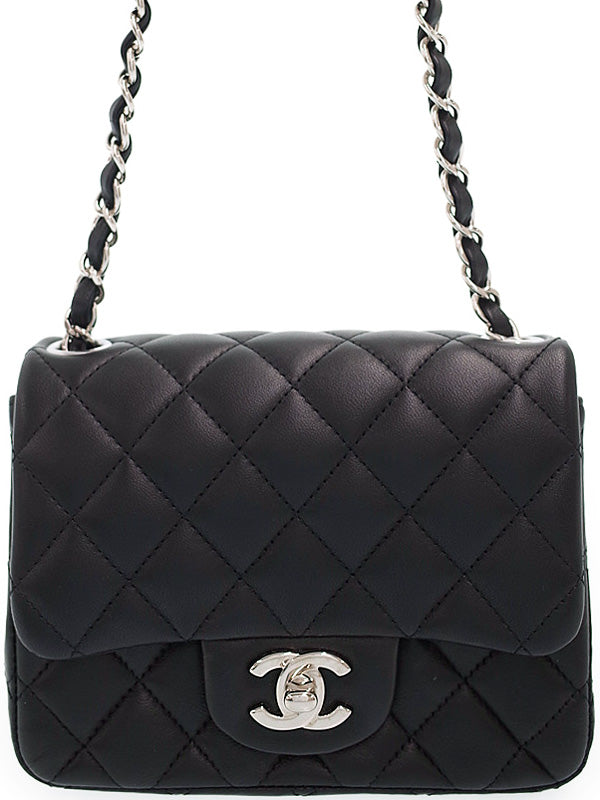 Chanel Mini Matelasse Chain Shoulder Bag Black