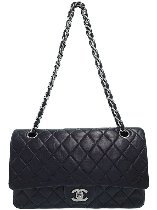 Chanel Matelasse Chain Shoulder Bag Navy