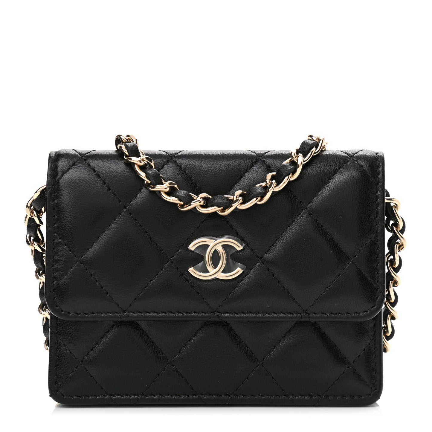 Chanel Caviar CC Shoulder Bag Black
